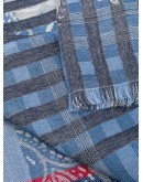 paisley and plaid-print scarf