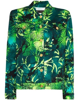 Palm print denim jacket