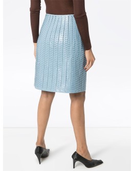 a-line leather skirt