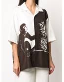 monkey pineapple printed shirt