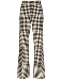 houndstooth slim leg trousers
