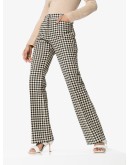 houndstooth slim leg trousers