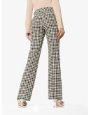 houndstooth slim leg trousers