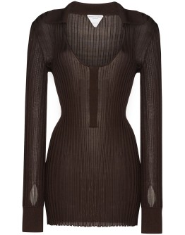 ribbed-knit jumper