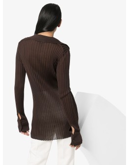 ribbed-knit jumper