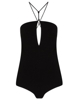 halterneck cut-out bodysuit