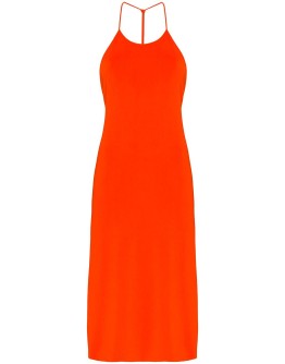 knotted strap midi dress