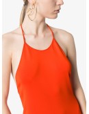 knotted strap midi dress