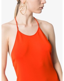 knotted strap midi dress