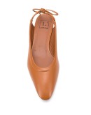 backless flat ballerina shoes