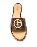 logo plaque flat mules 