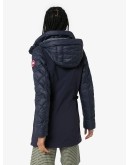 Berkely padded contrast hood coat