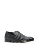 woven slip-on loafers