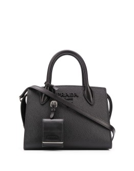 mini Saffiano leather tote bag