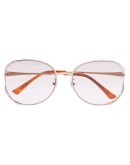 round-frame gold-tone sunglasses 