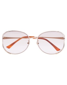 round-frame gold-tone sunglasses 