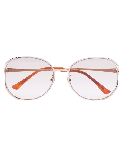round-frame gold-tone sunglasses 