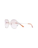 round-frame gold-tone sunglasses 