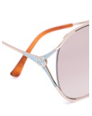 round-frame gold-tone sunglasses 