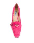 logo plaque mid-heel loafers