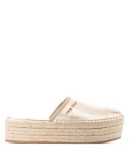 metallic slip-on espadrilles