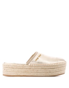 metallic slip-on espadrilles