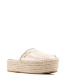 metallic slip-on espadrilles