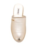 metallic slip-on espadrilles