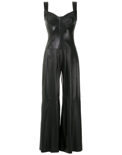leather jumpsuit