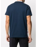 racer stripe collar cotton polo shirt