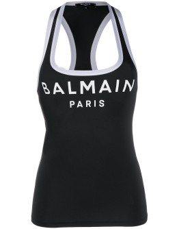 logo printed tankini top