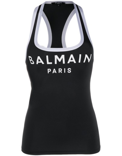 logo printed tankini top