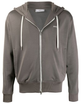 Ami embroidery zipped hoodie