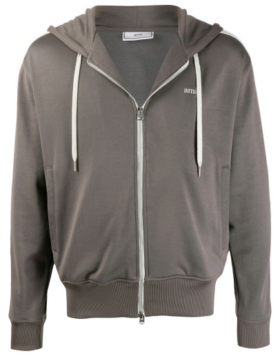 Ami embroidery zipped hoodie
