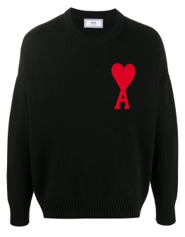 crew neck oversize logo jumper