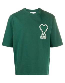 MEN T-SHIRT WITH OVERSIZE AMI DE COEUR PATCH