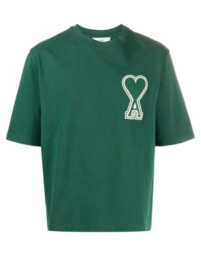 MEN T-SHIRT WITH OVERSIZE AMI DE COEUR PATCH