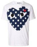 heart print crew neck T-shirt