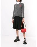 heart logo wool cardigan