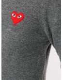 heart logo wool cardigan