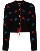 rose embroidered cardigan