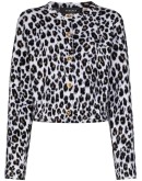 leopard-print knit cardigan