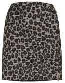 leopard-print houndstooth mini skirt