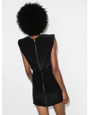 belted silk mini dress