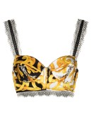 Baroque print bustier top