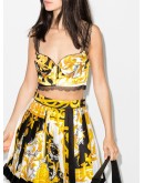 Baroque print bustier top