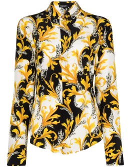 Baroque print long-sleeve shirt
