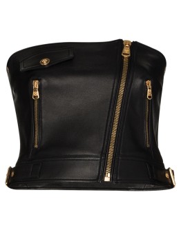 biker-style corset top