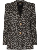 dogtooth leopard print blazer