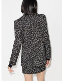 dogtooth leopard print blazer